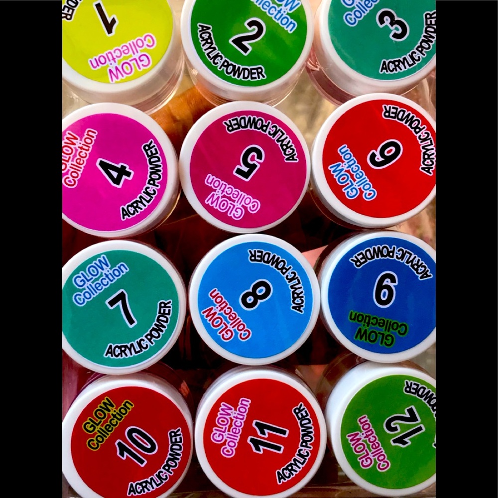12 acrylic powder glow